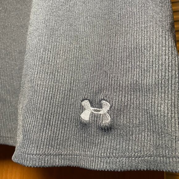 Under Armour - Fitted HeatGear Ribbed Tank Top - Grey/Black - Picture 8 of 9